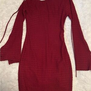 NWT Wild Fable Red Dress with Flare Split Sleeves XS